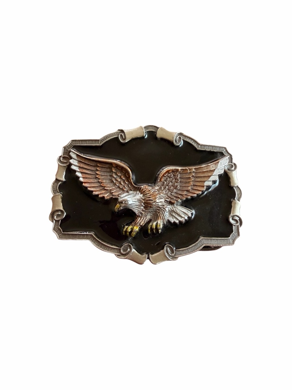 Vintage 1983 Great American Buckle Co. Flying Eagle Belt Buckle